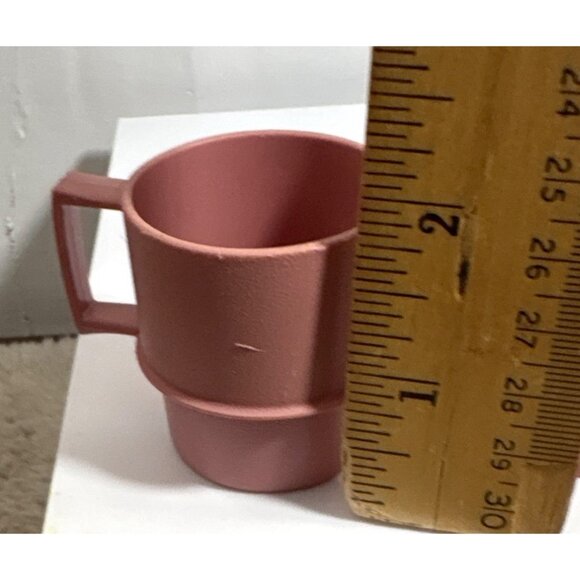 Tupperware Toys Mugs Vintage Dollhouse Stacking Toy Set Of 3 Pink & Blue Plastic - Picture 6 of 7